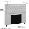 Cabeceira Queen Cama Box 160x128cm Turquesa Corano Branco DC - 4