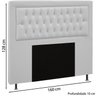 Cabeceira Queen Cama Box 160x128cm Turquesa Corano Branco DC - 3