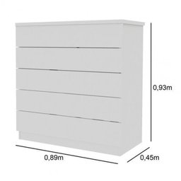 Guarda-roupa 6 Portas Portugal e Comoda 5 Gavetas Premium Espresso Móveis - 15