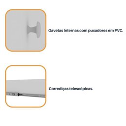 Guarda-roupa 6 Portas Portugal e Comoda 5 Gavetas Premium Espresso Móveis - 12