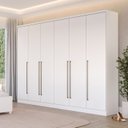 Ver imagem 2 de Guarda-Roupa 6 Portas Portugal e Comoda 5 Gavetas Premium Espresso Móveis Branco/Neve
