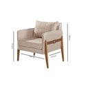 Ver imagem 3 de Poltrona Decorativa Madri linho bege