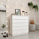 Ver imagem 3 de Guarda-Roupa 6 Portas Portugal e Comoda 5 Gavetas Premium Espresso Móveis Branco/Neve