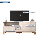 Ver imagem 6 de Rack para TV até 55 Polegadas 150cm Porta com Textura Microrripada Cavalete Mondrian 1.5 Bege