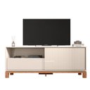 Ver imagem 7 de Rack para TV até 55 Polegadas 150cm Porta com Textura Microrripada Cavalete Mondrian 1.5 Bege