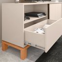 Ver imagem 3 de Rack para Tv até 55 Polegadas Porta com Textura Microrripada Pés Cavalete Mondrian 1.5