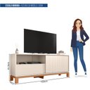 Ver imagem 4 de Rack para Tv até 55 Polegadas Porta com Textura Microrripada Pés Cavalete Mondrian 1.5