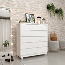 Ver imagem 3 de Guarda-roupa 6 Portas Portugal e Comoda 5 Gavetas Premium com Pés Espresso Móveis