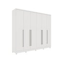 Ver imagem 4 de Guarda-Roupa 6 Portas Portugal e Comoda 5 Gavetas Premium com Pés Espresso Móveis Branco/Neve