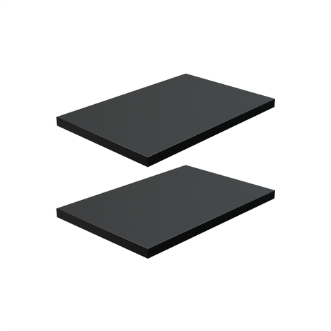 Kit 2 Prateleira Preta 30X20 + Suporte Flutuante Mdf  Organizadora Decoração Cozinha Banheiro Sala