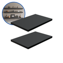 Ver imagem 2 de Kit 2 Prateleira Preta 30X20 + Suporte Flutuante Mdf Organizadora Decoração Cozinha Banheiro Sala