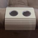 Ver imagem 4 de Esteira Braço De Sofá Porta Copos De Alumínio Bege Nude