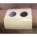 Ver imagem 3 de Esteira Braço De Sofá Porta Copos De Alumínio Bege Nude