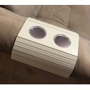 Ver imagem 2 de Esteira Braço De Sofá Porta Copos De Alumínio Bege Nude