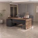 Ver imagem 5 de Escrivaninha Mesa Escritório em L com Caixa de Tomada Tamburato Estação Diretoria