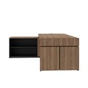 Ver mais imagens de Escrivaninha Mesa Escritório em L com Caixa de Tomada Tamburato Estação Diretoria