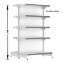 Ver imagem 2 de Gondola Centro 170 Fit Ate 9 Metros 1 Ponta Branco 95b Pe Cinza