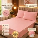Ver imagem 3 de Jogo de Cama Quality King 3 Peças Micropercal 600 Fios Salmão Casa Show Enxovais