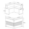 Balcão de Atendimento para Escritório/recepção em L - Elegante e Funcional 1,47x1,47m - 5