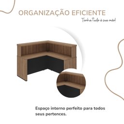 Balcão de Atendimento para Escritório/recepção em L - Elegante e Funcional 1,47x1,47m - 13