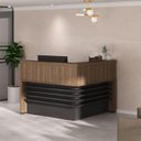 Ver imagem 1 de Balcão de Atendimento para Escritório/Recepção em L - Elegante e Funcional 1,47x1,47m Artany