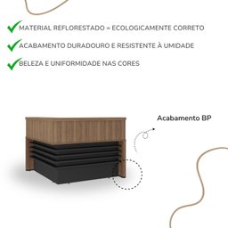 Balcão de Atendimento para Escritório/recepção em L - Elegante e Funcional 1,47x1,47m - 12