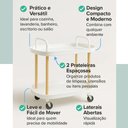 Ver imagem 4 de Carrinho Organizador Multiuso 2 Prateleiras