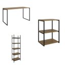 Ver imagem 2 de Kit 3 Peças com Escrivaninha e 2 Estantes Caroline