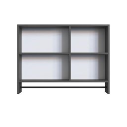 Armário Espelheira para Banheiro Es8020 com 1 Porta 1toalheiro e Nichos Grafite - 3