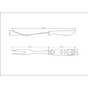 Ver imagem 2 de Garfo Trinchante Tramontina Utilitá em Aço Inox com Cabo de Polipropileno Branco Tramontina