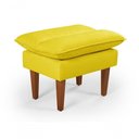 Ver imagem 6 de Sofá Cama Vancouver 3 Lugares Império Reclinável Casal Pés Madeira Suede Amarelo 374