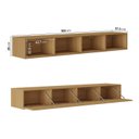 Ver imagem 3 de Rack Suspenso para TV até 75 Polegadas Planejado 180cm Aruá CabeCasa MadeiraOriginals Marrom Jatobá