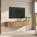 Ver imagem 1 de Rack Suspenso para TV até 75 Polegadas Planejado 180cm Aruá CabeCasa MadeiraOriginals Marrom Jatobá