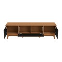 Ver imagem 7 de Rack Kappesberg 3 Portas Canela/preto Fosco 180cm