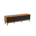 Ver imagem 2 de Rack Kappesberg 3 Portas Canela/preto Fosco 180cm