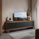 Ver imagem 1 de Rack Kappesberg 3 Portas Canela/preto Fosco 180cm