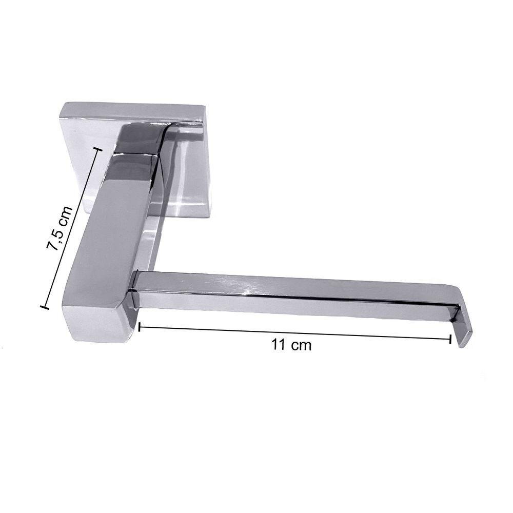 Papeleira Porta Papel Higiênico Suporte Simples Aço Inox - 3