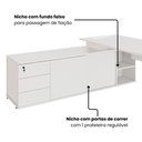 Ver imagem 5 de Mesa Diretor Executiva 200 cm X 203 cm Pés Cavalete em Madeira com Caixa de Tomadas e Armário