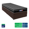 Cama + Box Baú Solteiro Marrom Colchão Resistente 14cm D33 Comfort Prime 78x188 - 4