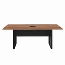 Ver imagem 4 de Mesa Reunião Industrial 200 cm X 90 cm para 8 Pessoas com 1 Caixa de Tomadas F5 Office Cor:Nogal
