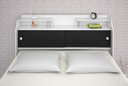 Ver imagem 4 de Cabeceira Box Zenit Casal Queen Branco Preto