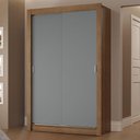 Ver imagem 1 de Guarda-roupa Solteiro 2 Portas de Correr 2 Gavetas Rustic/cinza Vivare Madesa