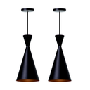 Ver imagem 1 de Kit 2 Lustre Pendente Interno Mesa Jantar Balcão Canadá Cor: Preto