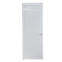 Ver imagem 1 de Porta Lambril Ripado de Aluminio Branco com Maçaneta Linha 25 - 210x80 Esquerda