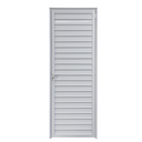 Ver imagem 2 de Porta Lambril Ripado de Aluminio Branco com Maçaneta Linha 25 - 210x80 Esquerda