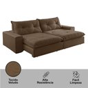 Ver imagem 5 de Sofá Hall Veludo Dois Módulos de 100m B25cm Meu Sofá Online B016 Veludo Marrom