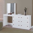 Ver imagem 1 de Cômoda Penteadeira Marília 100% Mdf Tuboarte 6 Gavetas e Espelho