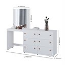 Ver imagem 2 de Cômoda Penteadeira Marília 100% Mdf Tuboarte 6 Gavetas e Espelho