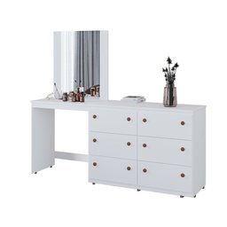 Cômoda Penteadeira Marília 100% Mdf Tuboarte 6 Gavetas e Espelho - 3