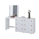 Ver imagem 3 de Cômoda Penteadeira Marília 100% Mdf Tuboarte 6 Gavetas e Espelho